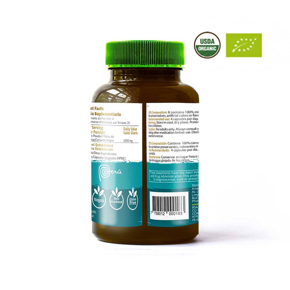 Turmeric Capsules | 100% Curcuma longa | Joint & Antioxidant Support | 100 Vegan Pills (500 mg) | Non-GMO — image 2
