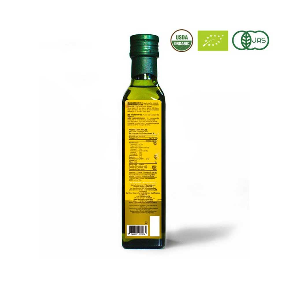 Cold-Pressed Sacha Inchi Oil | Plant Omega-3-6-9 (Mercury-Free) | 250 ml (8.45 fl oz) — image 2