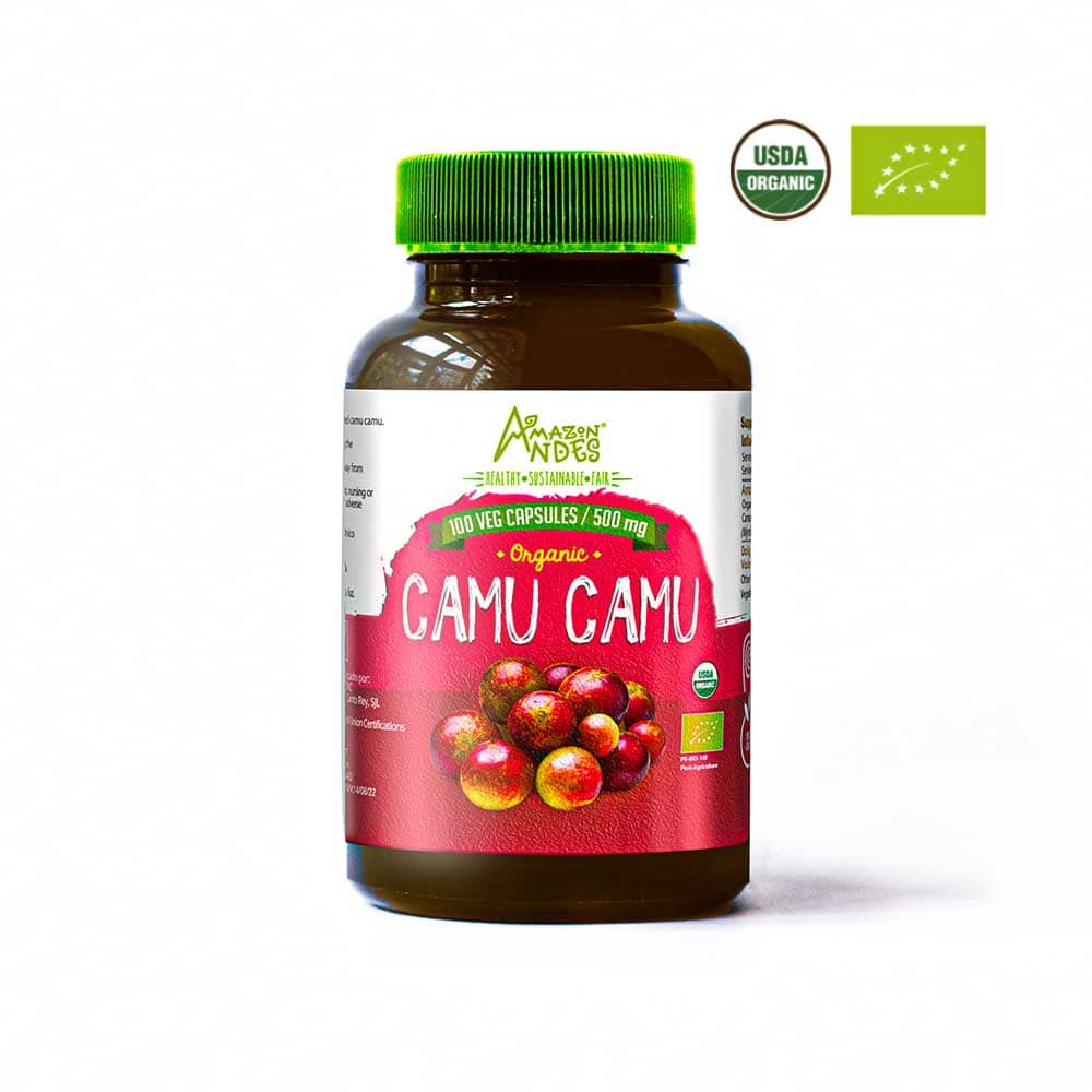 Organic Camu Camu Capsules | Natural Vitamin C Immune Support | 100 Vegan Pills (1500 mg/Serving) | Non-GMO, Gluten-Free