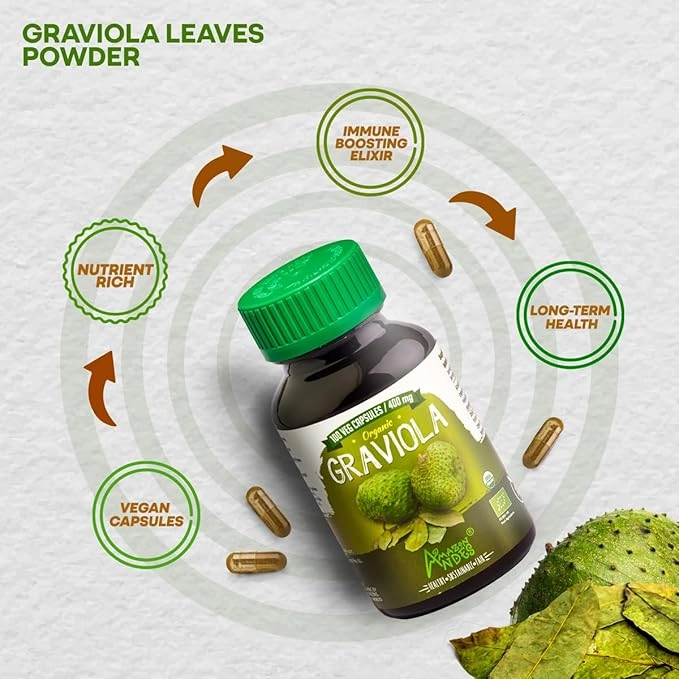 Graviola (Soursop) Capsules | Immune & Cellular Health | 100 Vegan Pills (400 mg) | Non-GMO, Fairtrade Peru — image 4