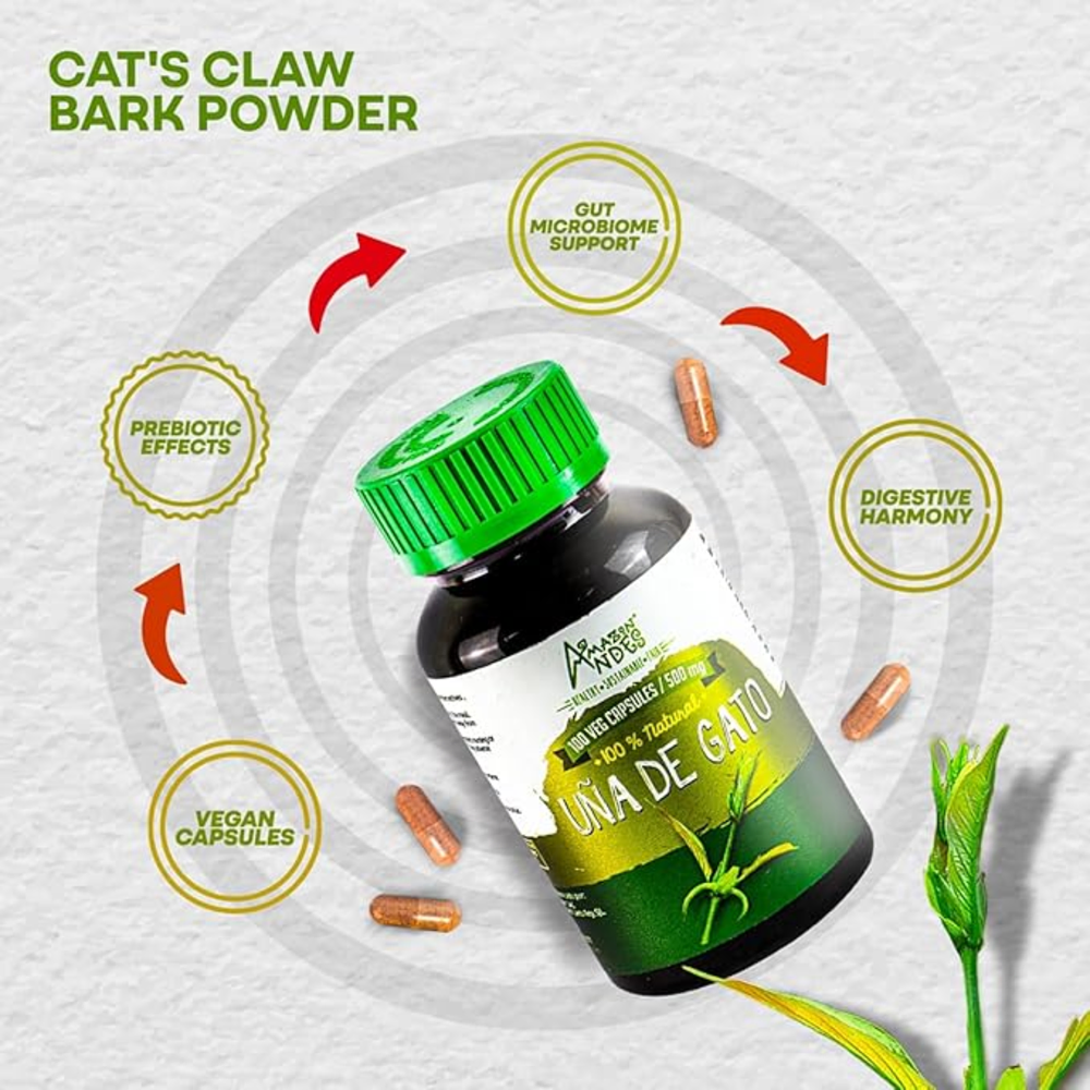 Cat's Claw (Uncaria tomentosa) Capsules | Amazon Immune & Anti-Inflammatory | 100 Pills (1000 mg) | Fairtrade USA Certified — image 3