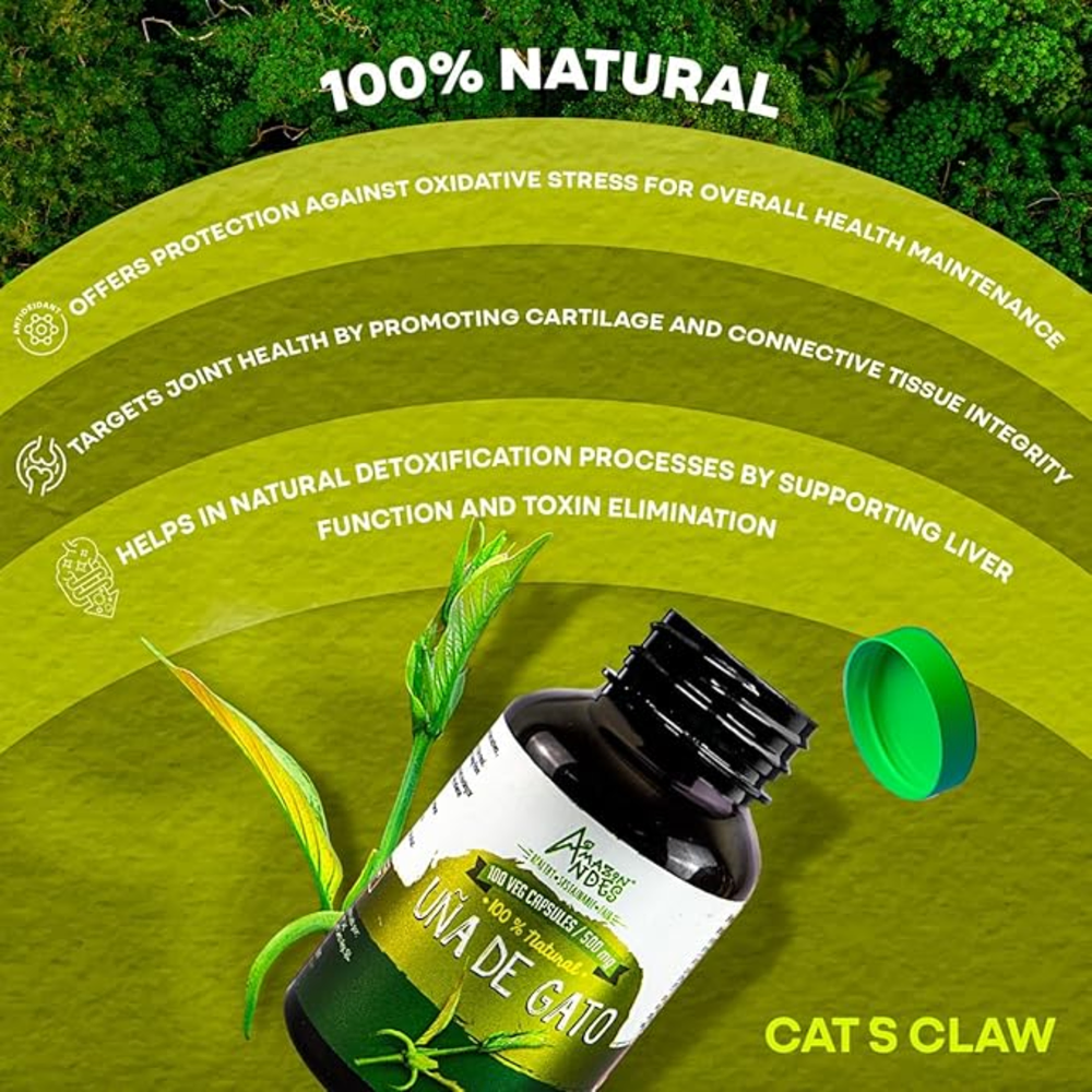Cat's Claw (Uncaria tomentosa) Capsules | Amazon Immune & Anti-Inflammatory | 100 Pills (1000 mg) | Fairtrade USA Certified — image 4