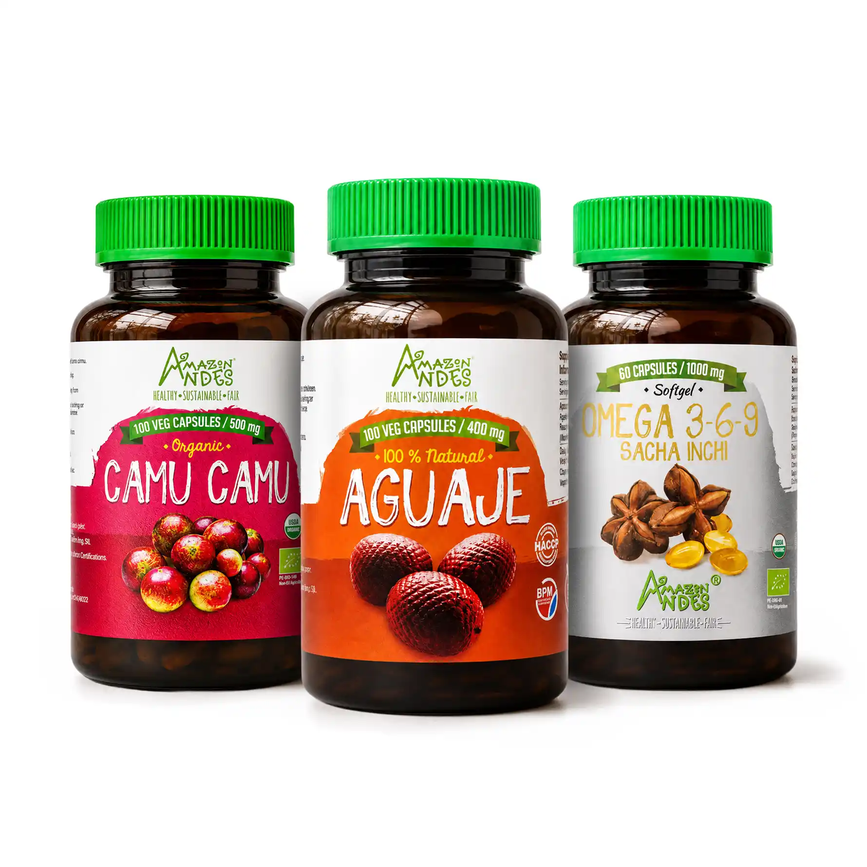 Pack Belleza Andina | Aguaje + Camu Camu + Sacha Inchi | Piel, cabello y vitalidad femenina